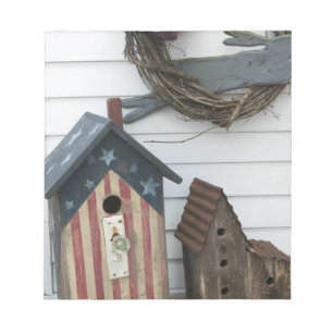 USA, Missouri, Herman: Patriotische Birdhouses, Notizblock