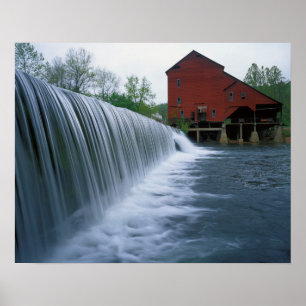 USA, Missouri, Ozark County, Rockbridge-Mühle Poster