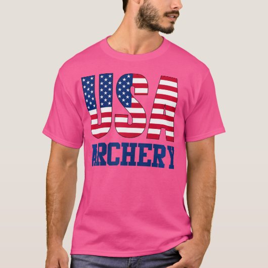 USA mit amerikanischem Bogenschießen T-Shirt (Vorderseite)