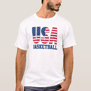 USA mit amerikanischer Flagge Basketball Sports T-Shirt