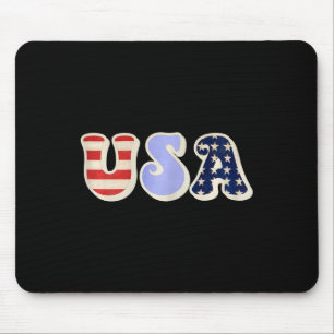USA mit amerikanischer Flagge für Teenager-Mädchen Mousepad