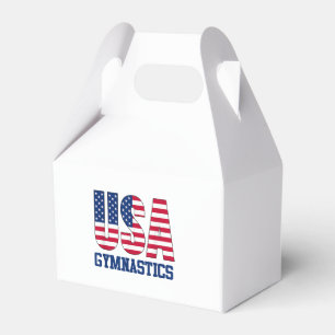 USA mit amerikanischer Flagge Gymnastik Sports Geschenkschachtel