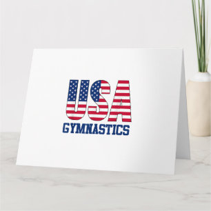 USA mit amerikanischer Flagge Gymnastik Sports Karte