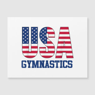 USA mit amerikanischer Flagge Gymnastik Sports Magnetkarte
