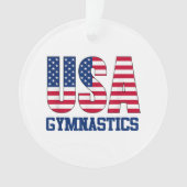 USA mit amerikanischer Flagge Gymnastik Sports Ornament (Vorderseite)