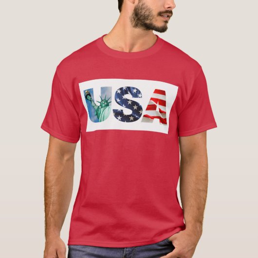 USA mit der Freiheitsstatue T-Shirt (Vorderseite)