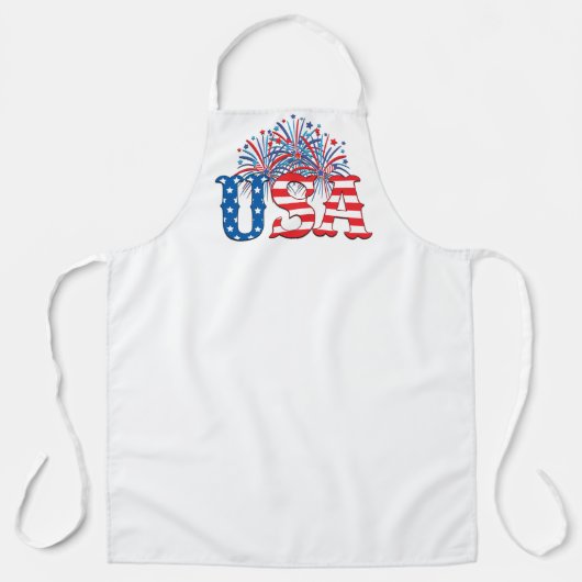 USA mit Fireworks All-Over Print Schürze (Vorderseite)