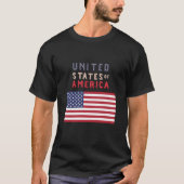 USA mit Flagge T-Shirt (Vorderseite)