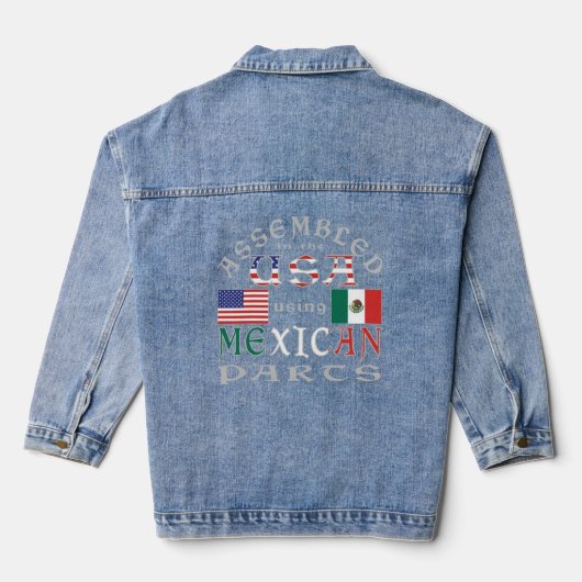 USA mit mexikanischen Teilen montiert Jeansjacke (Rückseite)