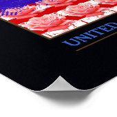 USA mit Rose Poster (Ecke)