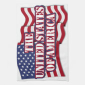 USA mit US-Flagge Geschirrtuch (Vertikal)
