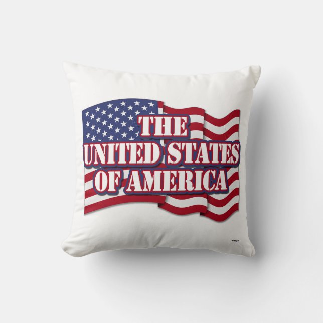 USA mit US-Flagge Kissen (Vorderseite)