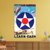 USA - Mitglied des Air Service Learn-Earn Leinwanddruck (Insitu (Wohnzimmer))