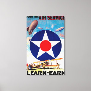 USA - Mitglied des Air Service Learn-Earn Leinwanddruck