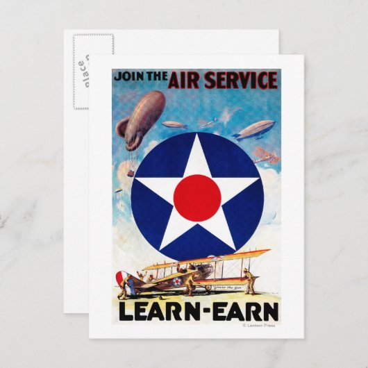 USA - Mitglied des Air Service Learn-Earn Postkarte (Vorne/Hinten)