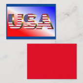 USA MITTEILUNGSKARTE (Vorne/Hinten)