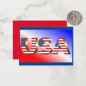 USA MITTEILUNGSKARTE (Vorderseite/Rückseite Beispiel)