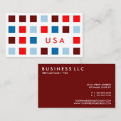 USA-Mod-Quadrate Visitenkarte (Vorne/Hinten)
