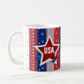 USA Monogram Americana Patriotic Kaffeetasse (Links)