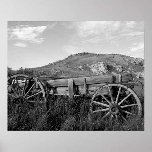 USA, Montana, Bannack Staat Park Alter Wagen herge Poster (Vorne)