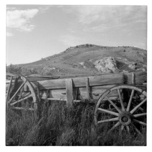 USA, Montana, Bannack State Park Alte Planwagen Fliese