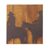 USA, Montana, Boulder River Cowboys auf Pferden Notizblock (Vorderseite)