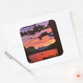 USA, Montana, Glacier National Park. Horizontal Quadratischer Aufkleber (Umschlag)