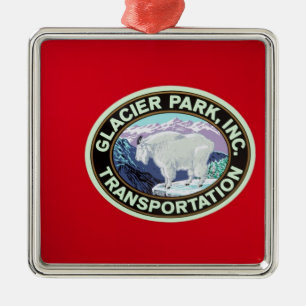 USA, Montana, Glacier National Park, Vintag 2 Ornament Aus Metall
