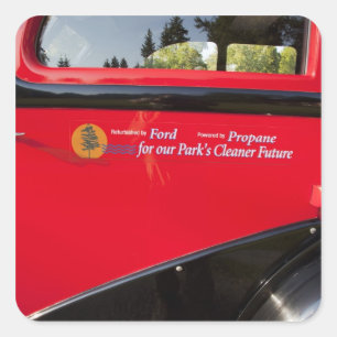 USA, Montana, Glacier National Park, Vintag Quadratischer Aufkleber