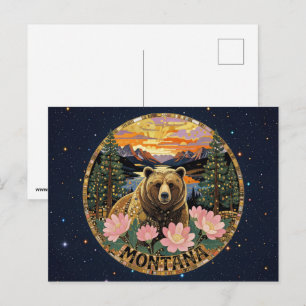 USA Montana Staatssymbole Postkarte