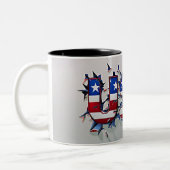 USA Mug, 4th of July Mug, Independence Day Zweifarbige Tasse (Links)