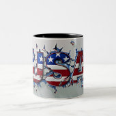 USA Mug, 4th of July Mug, Independence Day Zweifarbige Tasse (Mittel)
