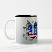 USA Mug, 4th of July Mug, Independence Day Zweifarbige Tasse (Links)