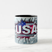 USA Mug, 4th of July Mug, Independence Day Zweifarbige Tasse (Mittel)
