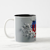 USA Mug, 4th of July Mug, Independence Day Zweifarbige Tasse (Links)