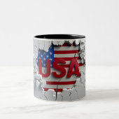 USA Mug, 4th of July Mug, Independence Day Zweifarbige Tasse (Mittel)