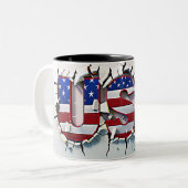 USA Mug, 4th of July Mug, Independence Day Zweifarbige Tasse (Vorderseite Links)