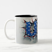 USA Mug, 4th of July Mug, Independence Day Zweifarbige Tasse (Links)
