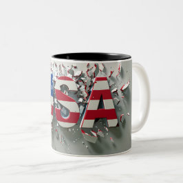 USA Mug, 4th of July Mug, Independence Day Zweifarbige Tasse