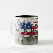 USA Mug, 4th of July Mug, Independence Day Zweifarbige Tasse (Vorderseite Links)