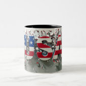 USA Mug, 4th of July Mug, Independence Day Zweifarbige Tasse (Mittel)