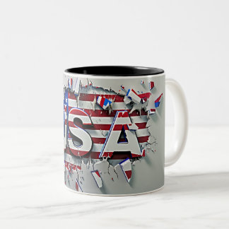 USA Mug, 4th of July Mug, Independence Day Zweifarbige Tasse