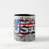 USA Mug, 4th of July Mug, Independence Day Zweifarbige Tasse (Mittel)