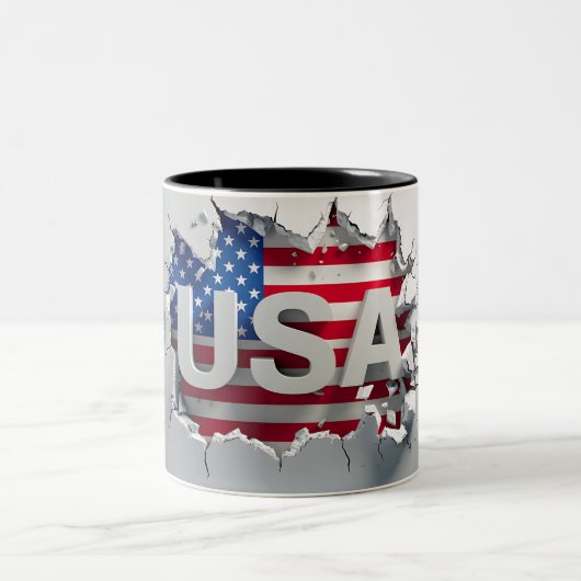 USA Mug, 4th of July Mug, Independence Day Zweifarbige Tasse (Mittel)