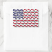 USA Multi Section Flag Muster Rechteckiger Aufkleber (Tasche)