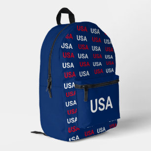 USA-Muster Rot Weiß und Blau Patriotisch Bedruckter Rucksack