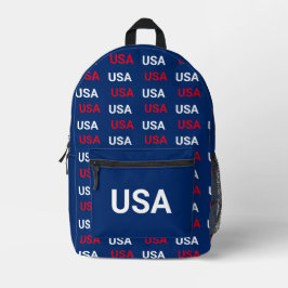 USA-Muster Rot Weiß und Blau Patriotisch Bedruckter Rucksack