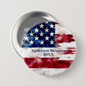 USA Nachname Name Benutzerdefinierte Flaggenfarben Button (Vorne & Hinten)