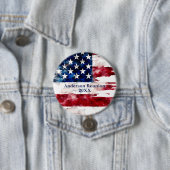 USA Nachname Name Benutzerdefinierte Flaggenfarben Button (Beispiel)