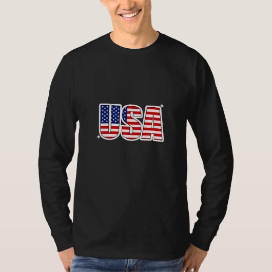 USA Name Basic Long Sleev T-Shirt (Vorderseite)